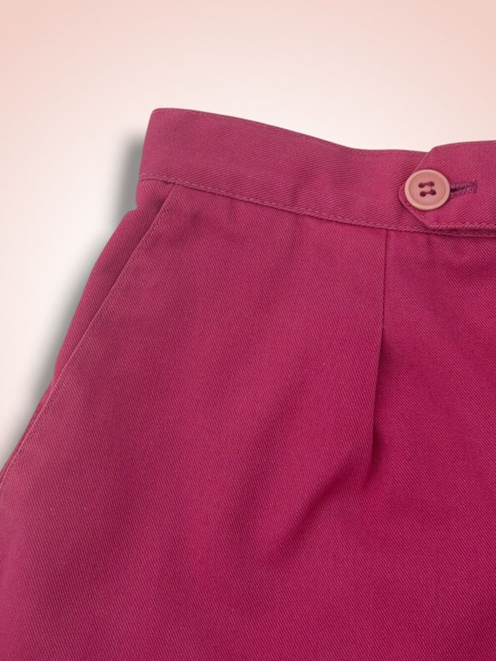 Classics by Haggar Pleated‎ High Waist Linen Blend Cuffed Shorts Pink 8 - Picture 5 of 5